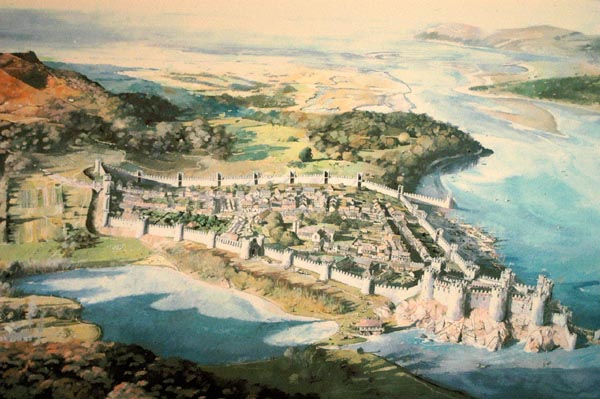 Artist's view of Conwy