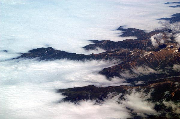 Mountains rising from the clouds along the Turkish Black Sea coast
