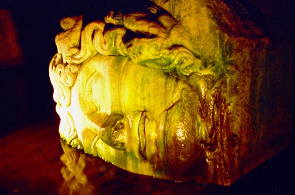 Medusa head in the Byzantine Cistern, Istanbul