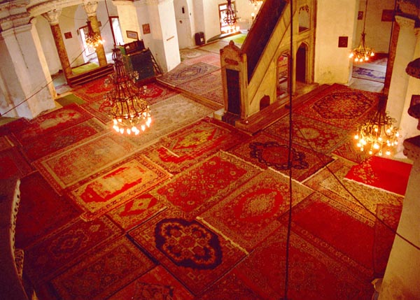 Beautiful carpets in the Kücük Ayasofya Mosque