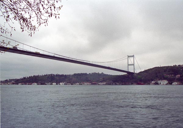 Fatih Mehmet Bridge over the Bosphorus to Asia
