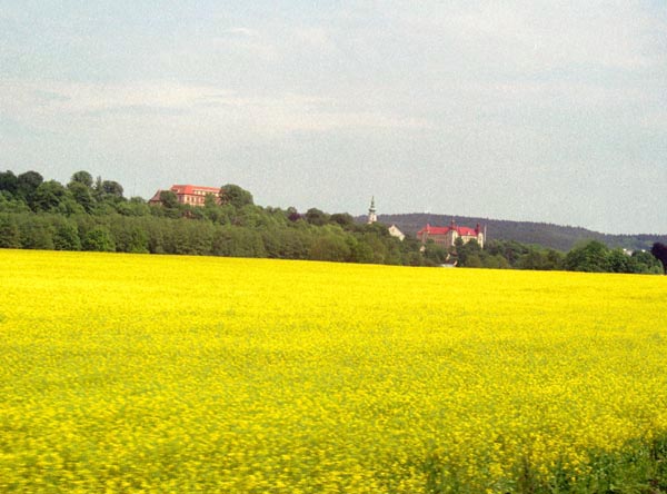 On the train from West Germany to Prague