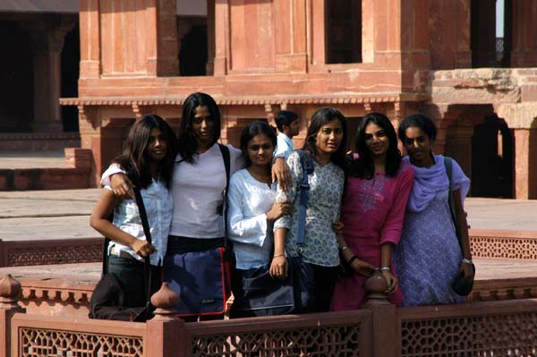 Indian girls visiting Fatehpur Sikri