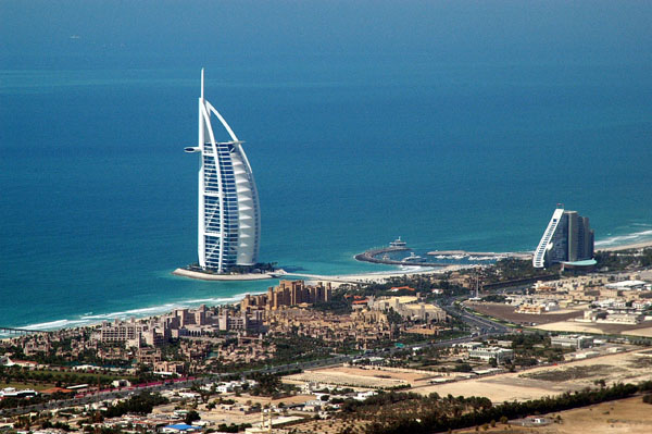 Burj Al Arab, Madinat Jumeirah and the Jumeirah Beach Hotel