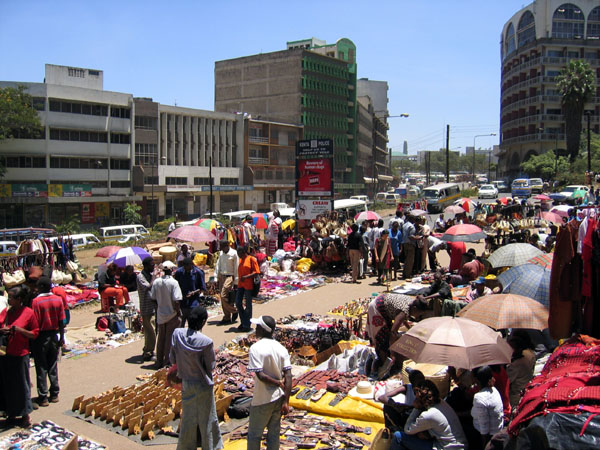 The Maasai Market is on Tuesday near the large roundabout NE of the downtown