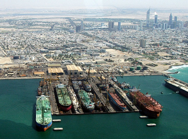 Dubai Dry Docks Aerial with Sheikh Zayed Road
