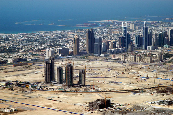 Burj Dubai Residences and Downtown Dubai construction site