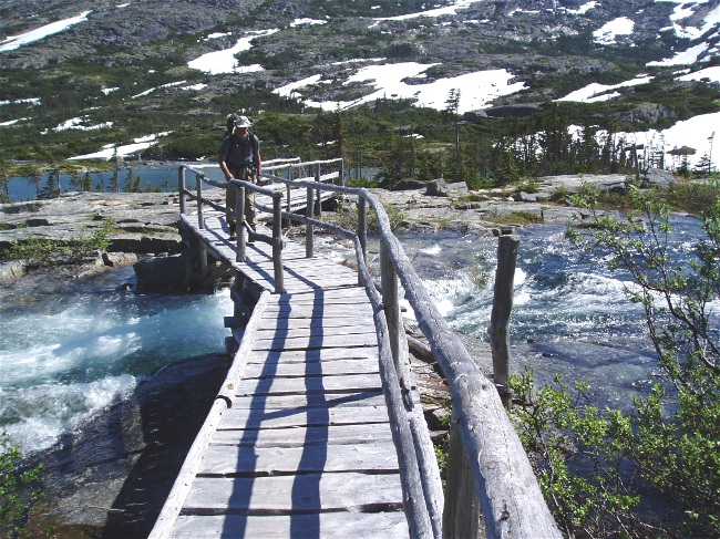 chilkoot trail descending past lakes