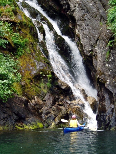 misty fiords waterfall