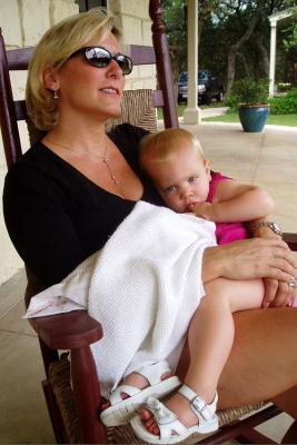 Alie lounging on her Great Aunt Marina