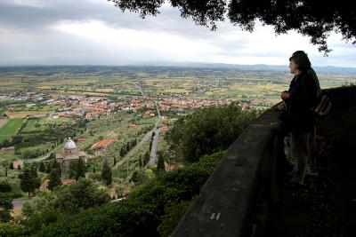 Cortona overlooking valley