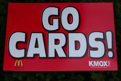 GO CARDS sign