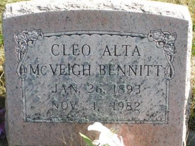 Bennett, Cleo Alta McVeigh Section 6 Row 1
