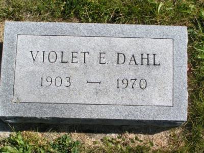 Dahl, Violet E. Section 6 Row 8