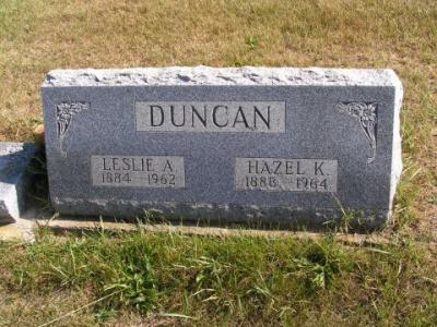 Duncan, Leslie A. & Hazel K. Section 5 Row 6