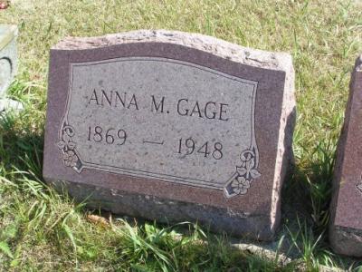 Gage, Anna M. Section 5 Row 2