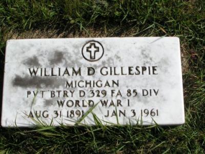 Gillespie, William D. Section 6 Row 7