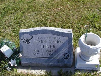 Hiner, Junior Marion (husband of Marie Genereux) Section 7 Row 5