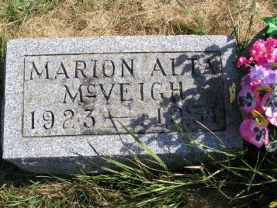McVeigh, Marion Alta 1923-1931 Section 5 Row 4
