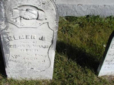 Millis, Elmer J. (Son of W.H & S. A.) Section 2 row 12