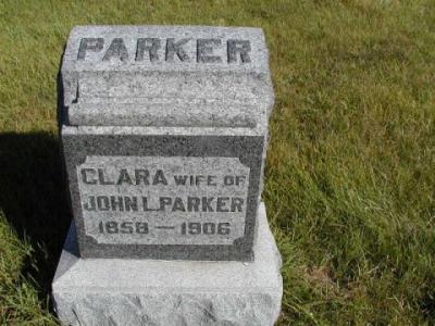Parker, Clara (wife of John) Section 1 Row 20