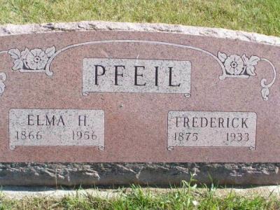 Pfeil, Elma H. & Fredrick;  Section 4 Row 1