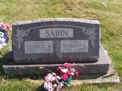 Sabin, George Morris (Doug) & Marian Louise Section 6 Row 3