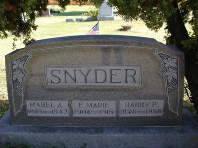Snyder Mabel A., E Marie & Harry P Section 5 Row 11.