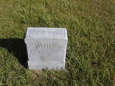 Vance, Mary A. Section 2 Row 12