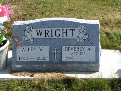 Wright, Allen W. & Beverly A Archer Section 6 Row 1