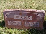 Wicks, Lydia M. Caleb W. Section 5 Row 15