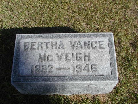 McVeigh Bertha Vance Section 2 Row 10