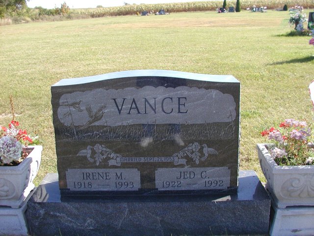 Vance, Jed & Irene Section 7 Row 1