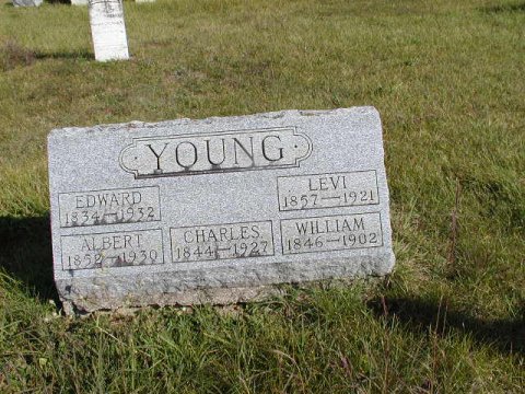 Young, Edward, Levi, Albert, Charles, William Section 2 Row 10