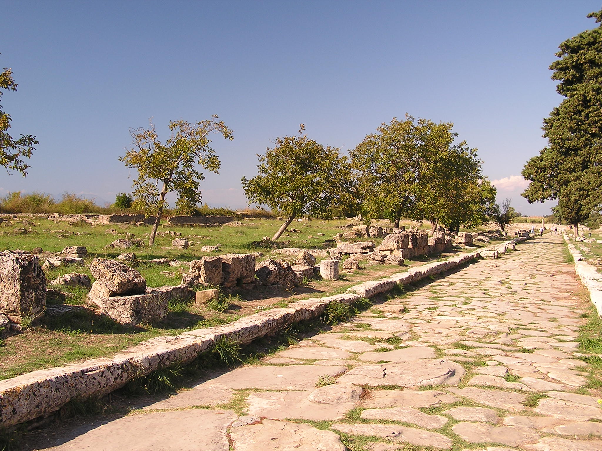 You can see grooves from the chariot wheels in the road