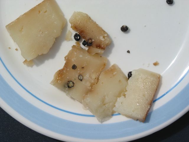 peccorino with black peppers