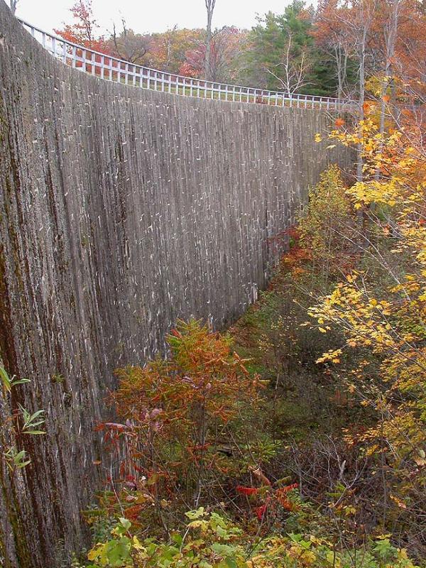 Stone arch dam at Jones Falls - completed 1831