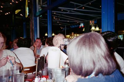 Mary with Camera at Bubba Gumps