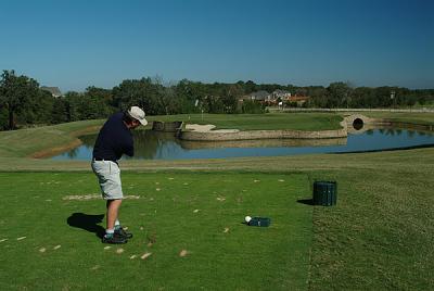 Rob would use the thick rough on the back of the green to stop this shot