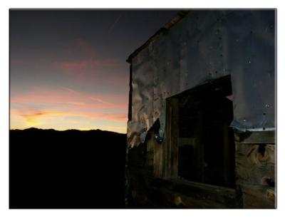 Sunset over Ruins at Chemung Mine