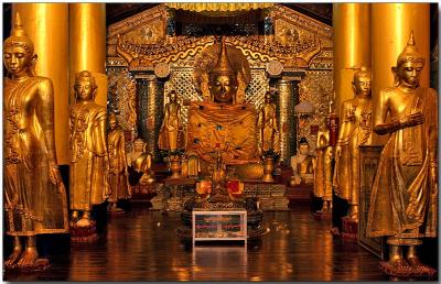 A temple at the Shwedagon Pagoda