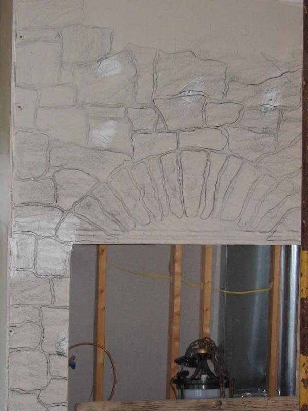 October 12, 2003 - we know the fireplace wont be done when we move in so Gus worked on the prototype!