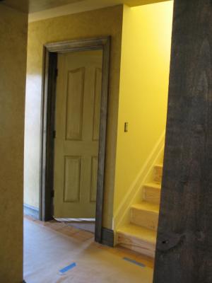 Fauxed half bath door