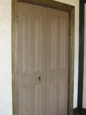 Fauxed study doors