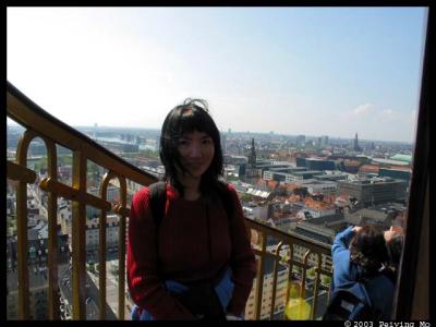 Clinging to my belongings at the windy top