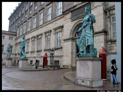 Inside the court of Christiansborg Palace