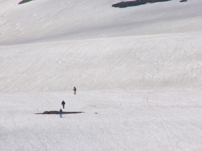 People walking on snow