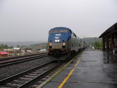 Amtrak arriving at East Glacier