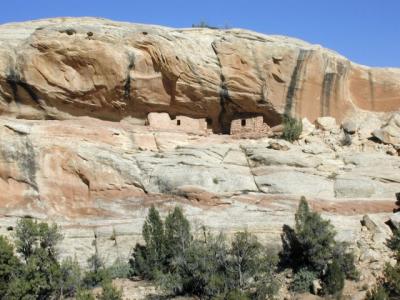 <small>A cliff dwelling<br>in Mule Canyon</small>