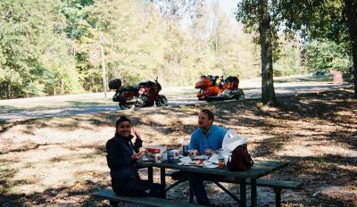 Picnic in Mississippi on the Natchez Trace Parkway
